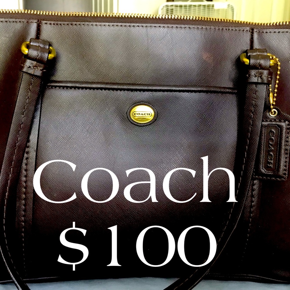 9 3/4 x 7 1/2 Medium Coach Tote